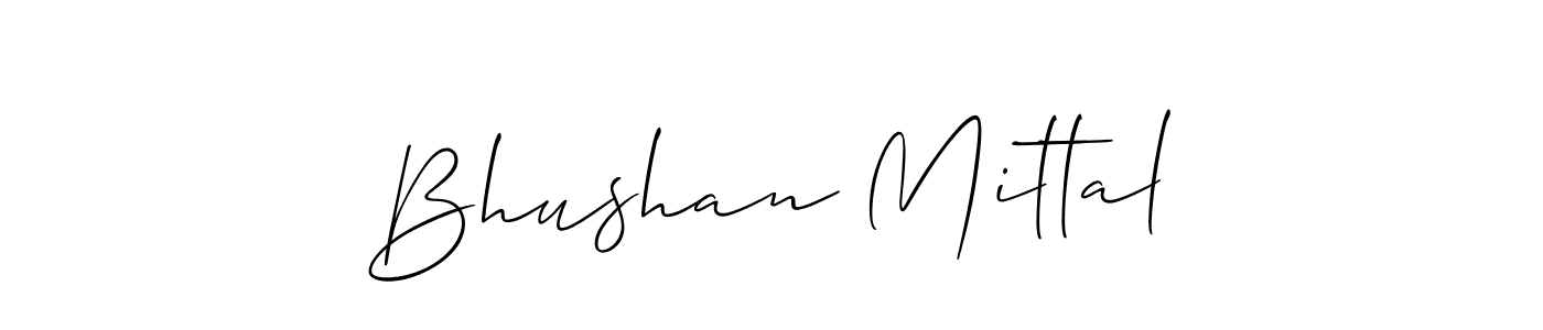 Create a beautiful signature design for name Bhushan Mittal. With this signature (Allison_Script) fonts, you can make a handwritten signature for free. Bhushan Mittal signature style 2 images and pictures png