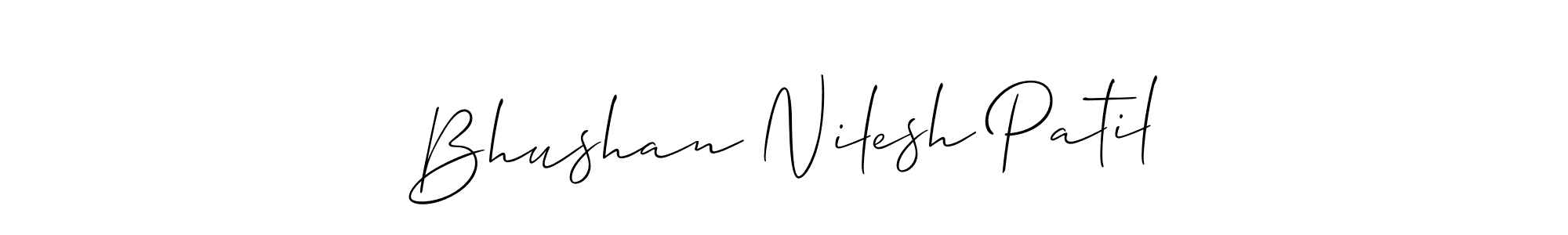 Similarly Allison_Script is the best handwritten signature design. Signature creator online .You can use it as an online autograph creator for name Bhushan Nilesh Patil. Bhushan Nilesh Patil signature style 2 images and pictures png