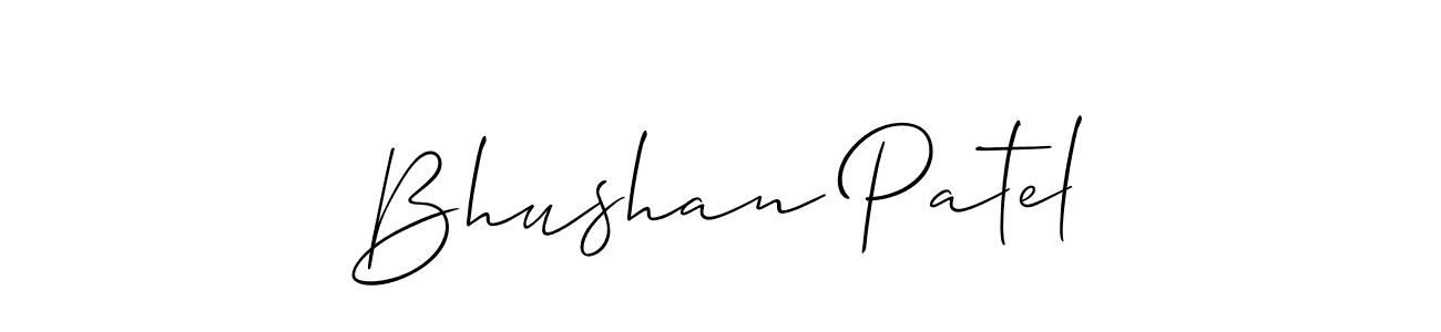 Design your own signature with our free online signature maker. With this signature software, you can create a handwritten (Allison_Script) signature for name Bhushan Patel. Bhushan Patel signature style 2 images and pictures png