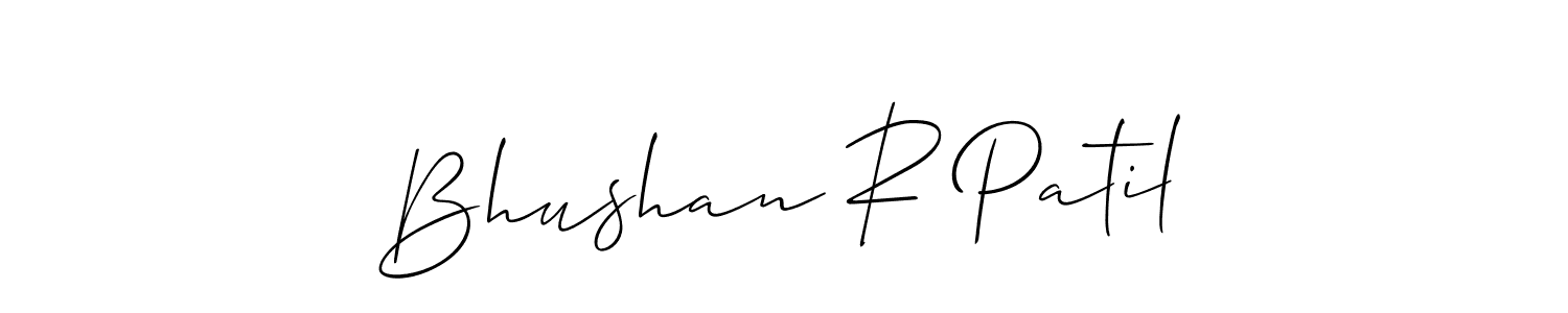 Create a beautiful signature design for name Bhushan R Patil. With this signature (Allison_Script) fonts, you can make a handwritten signature for free. Bhushan R Patil signature style 2 images and pictures png