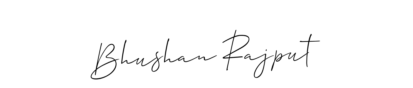Make a beautiful signature design for name Bhushan Rajput. With this signature (Allison_Script) style, you can create a handwritten signature for free. Bhushan Rajput signature style 2 images and pictures png