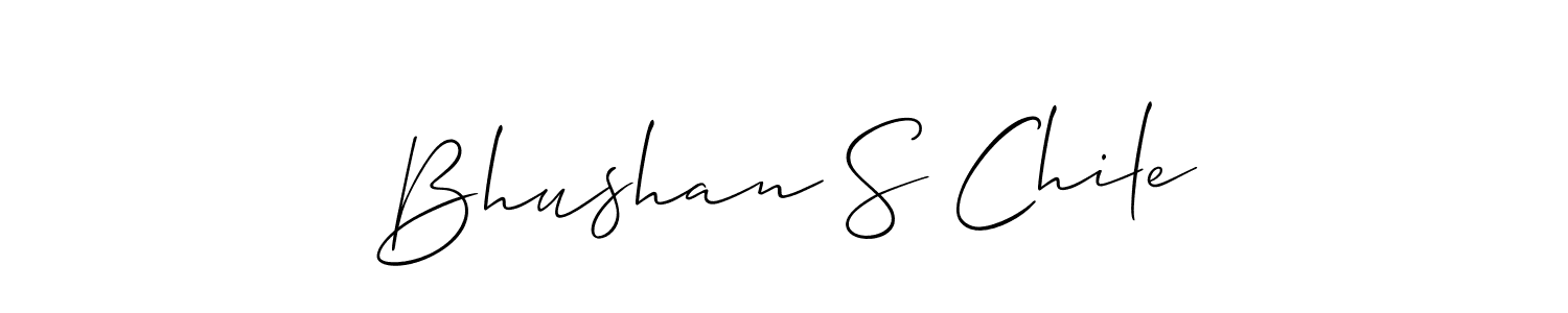 You should practise on your own different ways (Allison_Script) to write your name (Bhushan S Chile) in signature. don't let someone else do it for you. Bhushan S Chile signature style 2 images and pictures png
