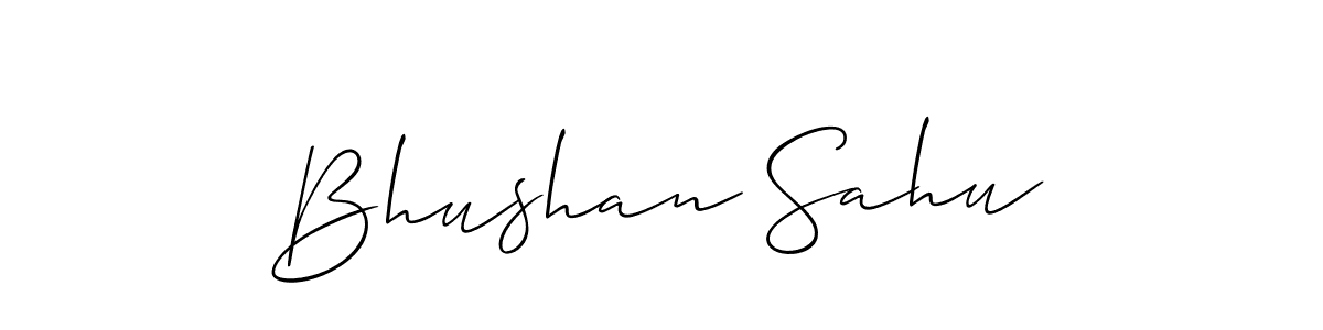 Use a signature maker to create a handwritten signature online. With this signature software, you can design (Allison_Script) your own signature for name Bhushan Sahu. Bhushan Sahu signature style 2 images and pictures png