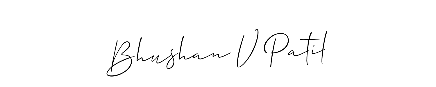 if you are searching for the best signature style for your name Bhushan V Patil. so please give up your signature search. here we have designed multiple signature styles  using Allison_Script. Bhushan V Patil signature style 2 images and pictures png