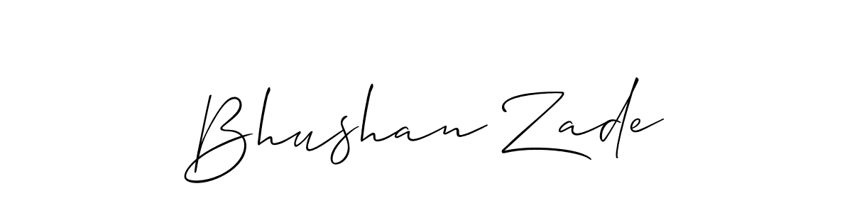 Create a beautiful signature design for name Bhushan Zade. With this signature (Allison_Script) fonts, you can make a handwritten signature for free. Bhushan Zade signature style 2 images and pictures png