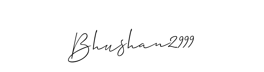How to make Bhushan2999 signature? Allison_Script is a professional autograph style. Create handwritten signature for Bhushan2999 name. Bhushan2999 signature style 2 images and pictures png