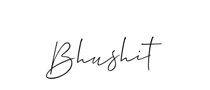 How to make Bhushit signature? Allison_Script is a professional autograph style. Create handwritten signature for Bhushit name. Bhushit signature style 2 images and pictures png