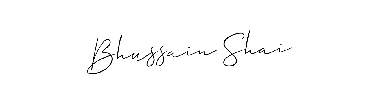 Use a signature maker to create a handwritten signature online. With this signature software, you can design (Allison_Script) your own signature for name Bhussain Shai. Bhussain Shai signature style 2 images and pictures png