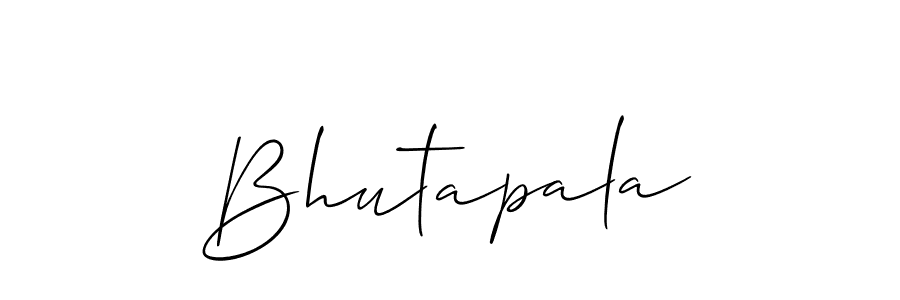 Allison_Script is a professional signature style that is perfect for those who want to add a touch of class to their signature. It is also a great choice for those who want to make their signature more unique. Get Bhutapala name to fancy signature for free. Bhutapala signature style 2 images and pictures png