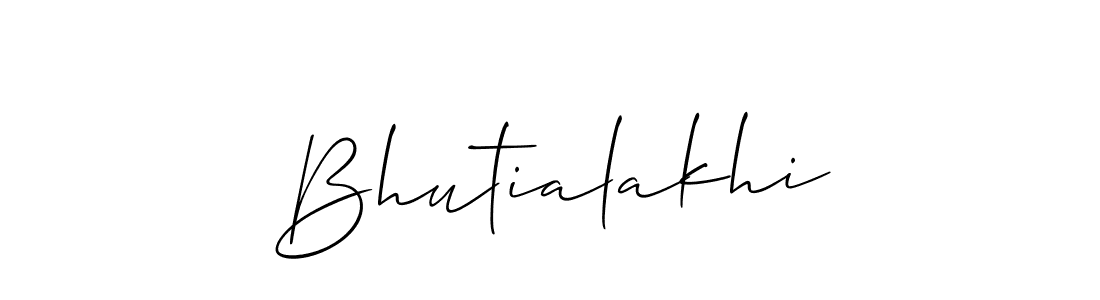 Create a beautiful signature design for name Bhutialakhi. With this signature (Allison_Script) fonts, you can make a handwritten signature for free. Bhutialakhi signature style 2 images and pictures png