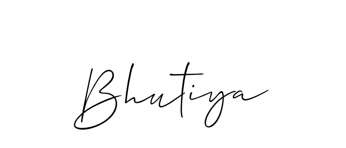 Bhutiya stylish signature style. Best Handwritten Sign (Allison_Script) for my name. Handwritten Signature Collection Ideas for my name Bhutiya. Bhutiya signature style 2 images and pictures png