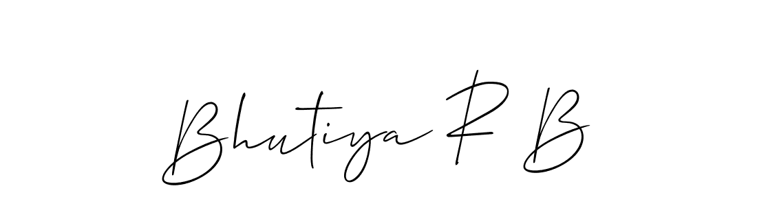 Create a beautiful signature design for name Bhutiya R B. With this signature (Allison_Script) fonts, you can make a handwritten signature for free. Bhutiya R B signature style 2 images and pictures png