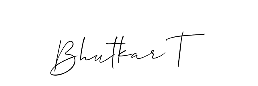 This is the best signature style for the Bhutkar T name. Also you like these signature font (Allison_Script). Mix name signature. Bhutkar T signature style 2 images and pictures png