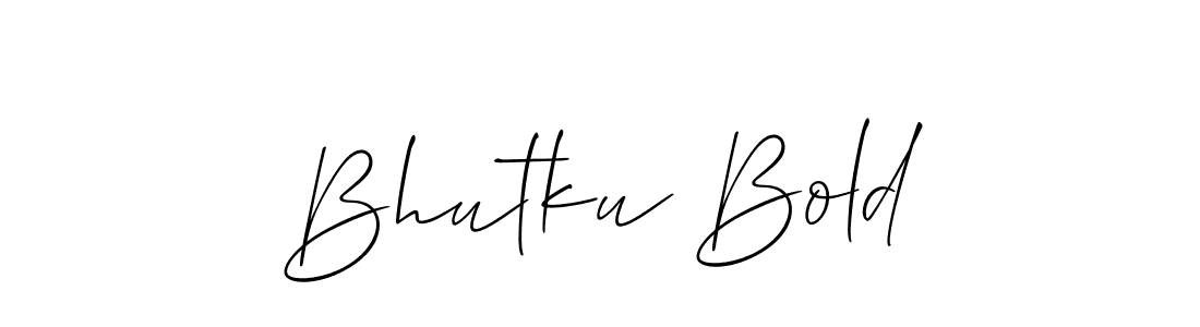 Design your own signature with our free online signature maker. With this signature software, you can create a handwritten (Allison_Script) signature for name Bhutku Bold. Bhutku Bold signature style 2 images and pictures png