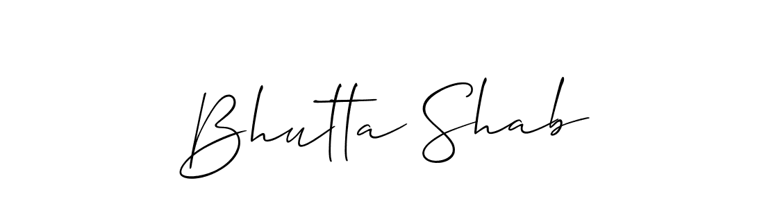 Design your own signature with our free online signature maker. With this signature software, you can create a handwritten (Allison_Script) signature for name Bhutta Shab. Bhutta Shab signature style 2 images and pictures png