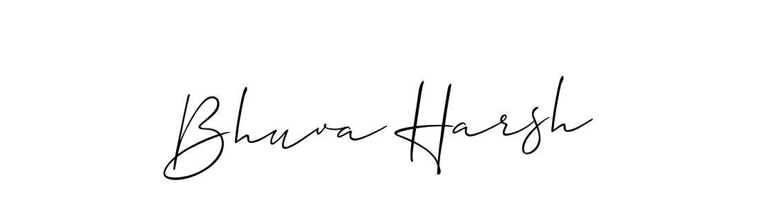 How to make Bhuva Harsh name signature. Use Allison_Script style for creating short signs online. This is the latest handwritten sign. Bhuva Harsh signature style 2 images and pictures png