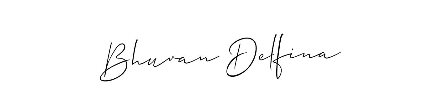 Also You can easily find your signature by using the search form. We will create Bhuvan Delfina name handwritten signature images for you free of cost using Allison_Script sign style. Bhuvan Delfina signature style 2 images and pictures png