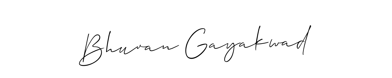 Allison_Script is a professional signature style that is perfect for those who want to add a touch of class to their signature. It is also a great choice for those who want to make their signature more unique. Get Bhuvan Gayakwad name to fancy signature for free. Bhuvan Gayakwad signature style 2 images and pictures png