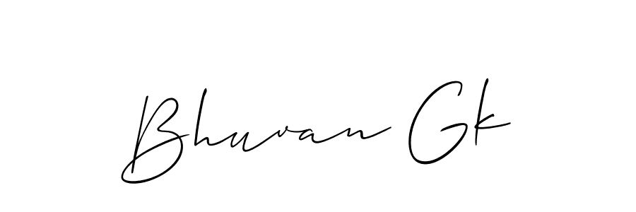 How to make Bhuvan Gk name signature. Use Allison_Script style for creating short signs online. This is the latest handwritten sign. Bhuvan Gk signature style 2 images and pictures png