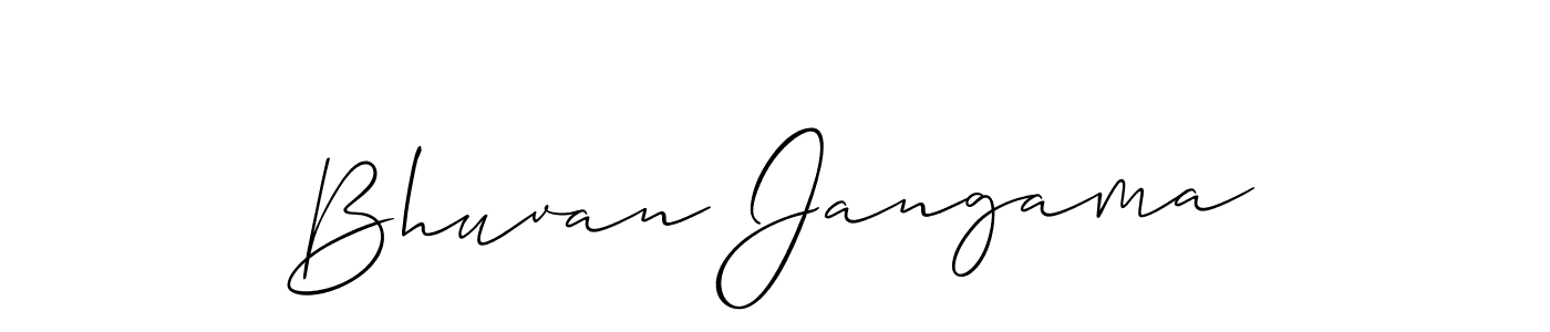 How to make Bhuvan Jangama signature? Allison_Script is a professional autograph style. Create handwritten signature for Bhuvan Jangama name. Bhuvan Jangama signature style 2 images and pictures png