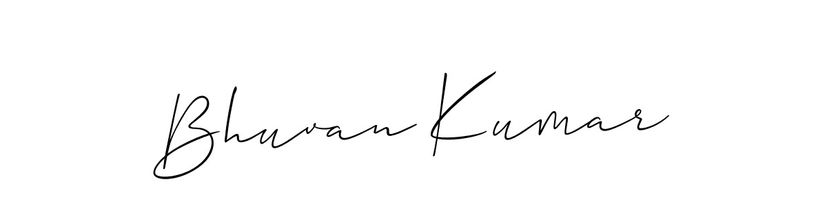 Allison_Script is a professional signature style that is perfect for those who want to add a touch of class to their signature. It is also a great choice for those who want to make their signature more unique. Get Bhuvan Kumar name to fancy signature for free. Bhuvan Kumar signature style 2 images and pictures png