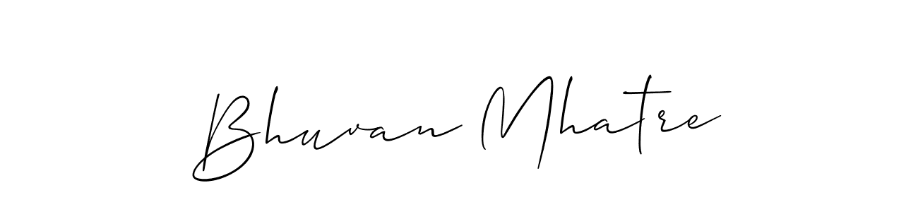 Use a signature maker to create a handwritten signature online. With this signature software, you can design (Allison_Script) your own signature for name Bhuvan Mhatre. Bhuvan Mhatre signature style 2 images and pictures png