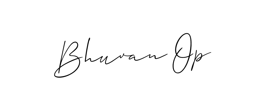 Design your own signature with our free online signature maker. With this signature software, you can create a handwritten (Allison_Script) signature for name Bhuvan Op. Bhuvan Op signature style 2 images and pictures png
