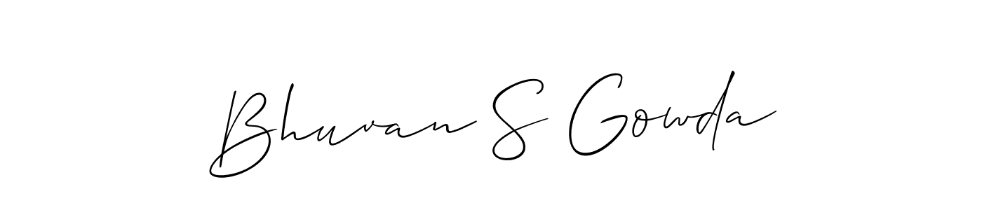 How to make Bhuvan S Gowda signature? Allison_Script is a professional autograph style. Create handwritten signature for Bhuvan S Gowda name. Bhuvan S Gowda signature style 2 images and pictures png