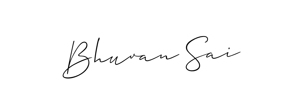 Make a beautiful signature design for name Bhuvan Sai. With this signature (Allison_Script) style, you can create a handwritten signature for free. Bhuvan Sai signature style 2 images and pictures png