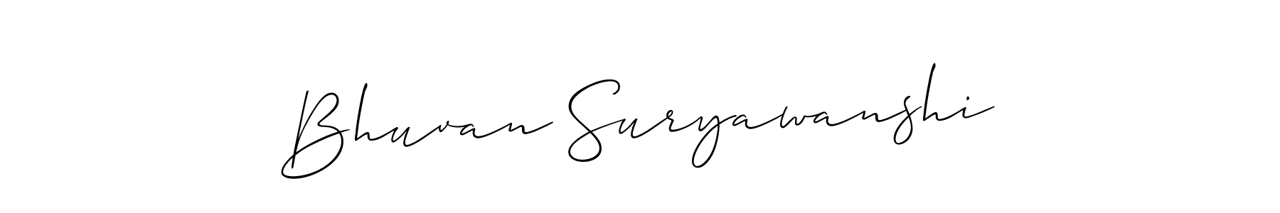 Also You can easily find your signature by using the search form. We will create Bhuvan Suryawanshi name handwritten signature images for you free of cost using Allison_Script sign style. Bhuvan Suryawanshi signature style 2 images and pictures png