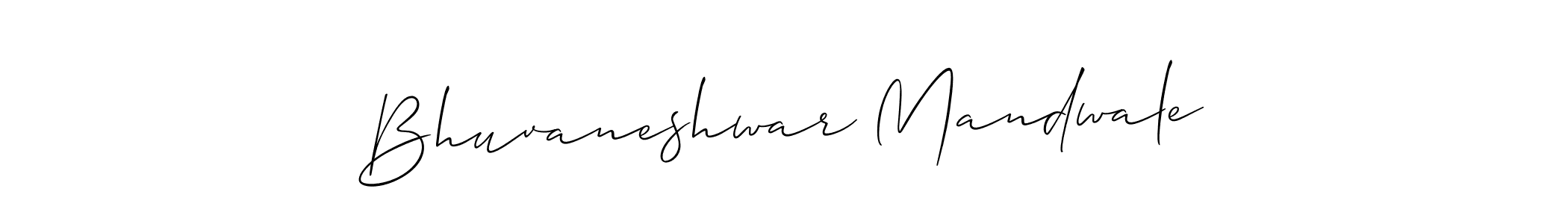 Allison_Script is a professional signature style that is perfect for those who want to add a touch of class to their signature. It is also a great choice for those who want to make their signature more unique. Get Bhuvaneshwar Mandwale name to fancy signature for free. Bhuvaneshwar Mandwale signature style 2 images and pictures png