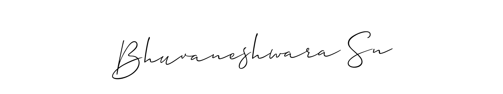 Design your own signature with our free online signature maker. With this signature software, you can create a handwritten (Allison_Script) signature for name Bhuvaneshwara Sn. Bhuvaneshwara Sn signature style 2 images and pictures png