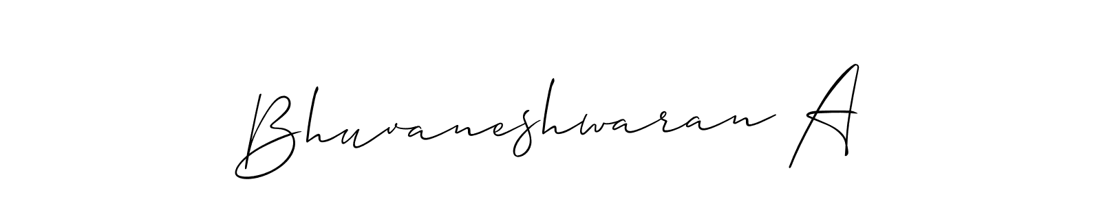 This is the best signature style for the Bhuvaneshwaran A name. Also you like these signature font (Allison_Script). Mix name signature. Bhuvaneshwaran A signature style 2 images and pictures png