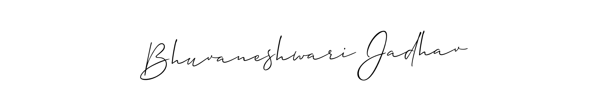 if you are searching for the best signature style for your name Bhuvaneshwari Jadhav. so please give up your signature search. here we have designed multiple signature styles  using Allison_Script. Bhuvaneshwari Jadhav signature style 2 images and pictures png