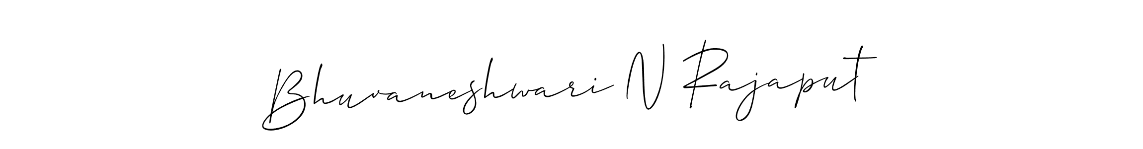 Create a beautiful signature design for name Bhuvaneshwari N Rajaput. With this signature (Allison_Script) fonts, you can make a handwritten signature for free. Bhuvaneshwari N Rajaput signature style 2 images and pictures png