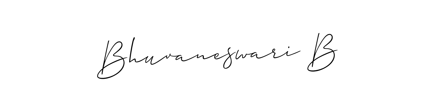 Make a beautiful signature design for name Bhuvaneswari B. With this signature (Allison_Script) style, you can create a handwritten signature for free. Bhuvaneswari B signature style 2 images and pictures png