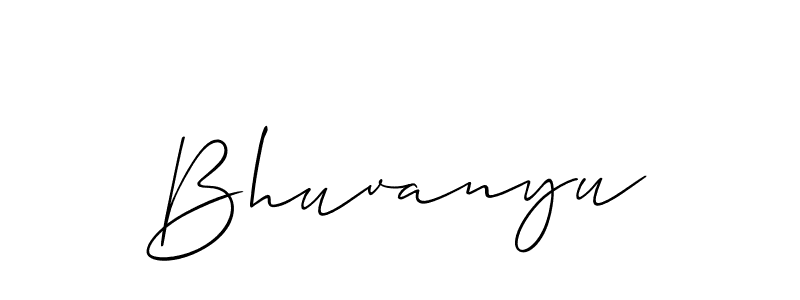 How to make Bhuvanyu signature? Allison_Script is a professional autograph style. Create handwritten signature for Bhuvanyu name. Bhuvanyu signature style 2 images and pictures png