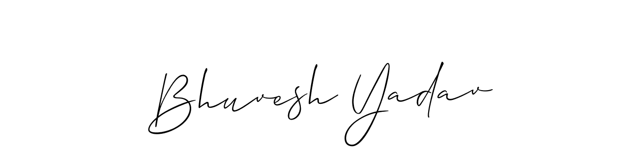 Use a signature maker to create a handwritten signature online. With this signature software, you can design (Allison_Script) your own signature for name Bhuvesh Yadav. Bhuvesh Yadav signature style 2 images and pictures png