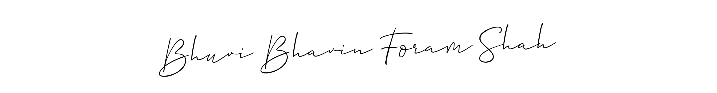 How to Draw Bhuvi Bhavin Foram Shah signature style? Allison_Script is a latest design signature styles for name Bhuvi Bhavin Foram Shah. Bhuvi Bhavin Foram Shah signature style 2 images and pictures png