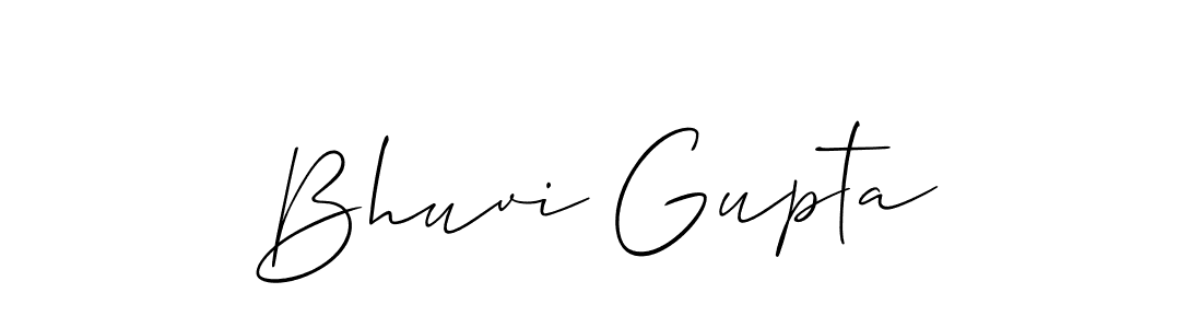 Allison_Script is a professional signature style that is perfect for those who want to add a touch of class to their signature. It is also a great choice for those who want to make their signature more unique. Get Bhuvi Gupta name to fancy signature for free. Bhuvi Gupta signature style 2 images and pictures png