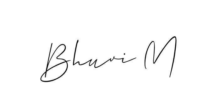 The best way (Allison_Script) to make a short signature is to pick only two or three words in your name. The name Bhuvi M include a total of six letters. For converting this name. Bhuvi M signature style 2 images and pictures png