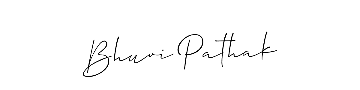 How to make Bhuvi Pathak signature? Allison_Script is a professional autograph style. Create handwritten signature for Bhuvi Pathak name. Bhuvi Pathak signature style 2 images and pictures png