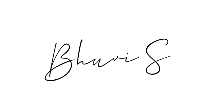 if you are searching for the best signature style for your name Bhuvi S. so please give up your signature search. here we have designed multiple signature styles  using Allison_Script. Bhuvi S signature style 2 images and pictures png