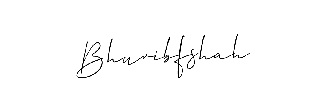 Create a beautiful signature design for name Bhuvibfshah. With this signature (Allison_Script) fonts, you can make a handwritten signature for free. Bhuvibfshah signature style 2 images and pictures png