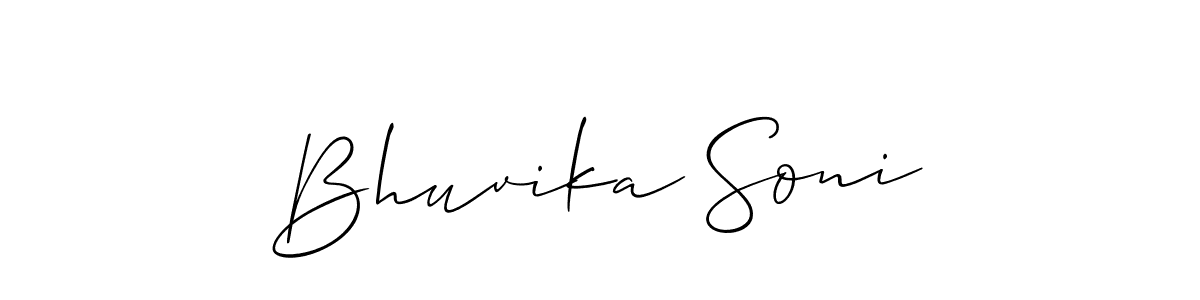 Design your own signature with our free online signature maker. With this signature software, you can create a handwritten (Allison_Script) signature for name Bhuvika Soni. Bhuvika Soni signature style 2 images and pictures png