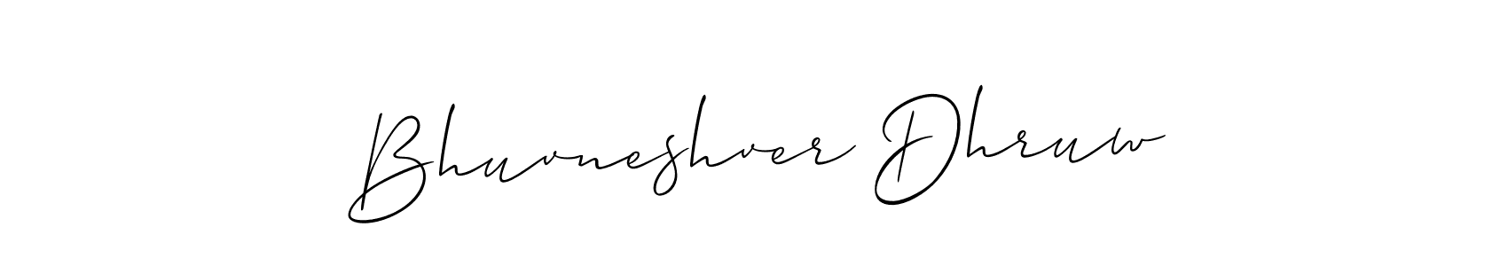 Allison_Script is a professional signature style that is perfect for those who want to add a touch of class to their signature. It is also a great choice for those who want to make their signature more unique. Get Bhuvneshver Dhruw name to fancy signature for free. Bhuvneshver Dhruw signature style 2 images and pictures png
