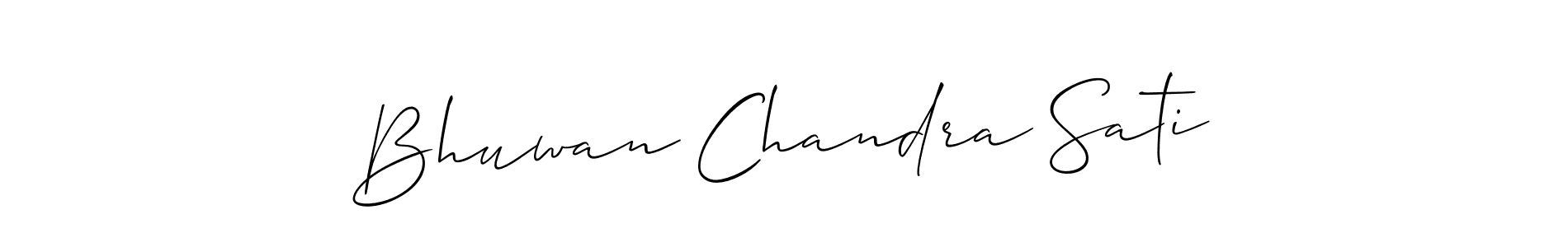 Make a beautiful signature design for name Bhuwan Chandra Sati. With this signature (Allison_Script) style, you can create a handwritten signature for free. Bhuwan Chandra Sati signature style 2 images and pictures png