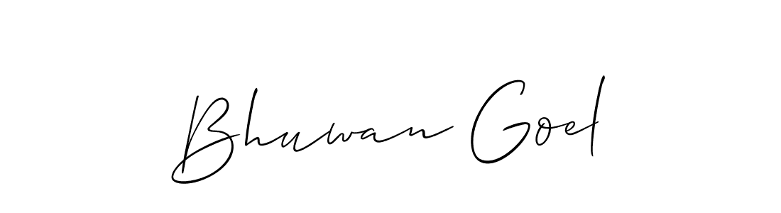 Use a signature maker to create a handwritten signature online. With this signature software, you can design (Allison_Script) your own signature for name Bhuwan Goel. Bhuwan Goel signature style 2 images and pictures png