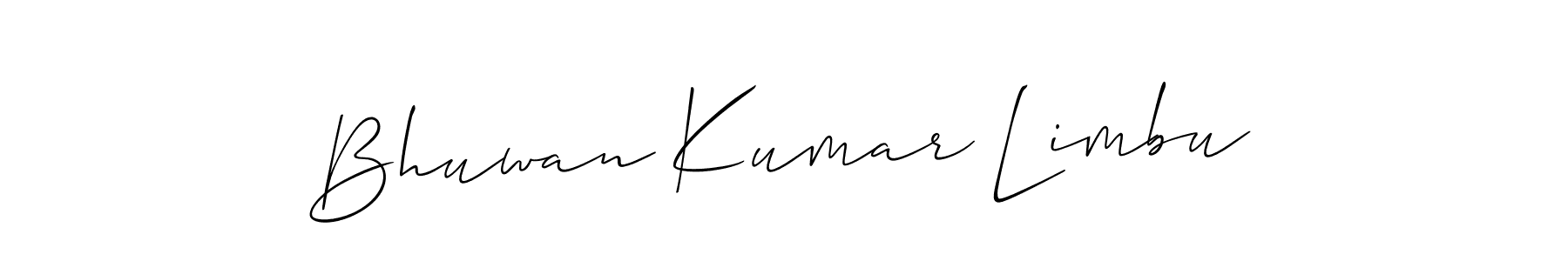 How to make Bhuwan Kumar Limbu name signature. Use Allison_Script style for creating short signs online. This is the latest handwritten sign. Bhuwan Kumar Limbu signature style 2 images and pictures png