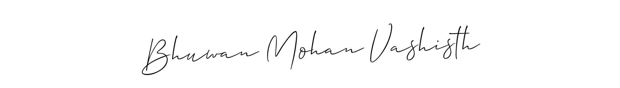 How to make Bhuwan Mohan Vashisth signature? Allison_Script is a professional autograph style. Create handwritten signature for Bhuwan Mohan Vashisth name. Bhuwan Mohan Vashisth signature style 2 images and pictures png